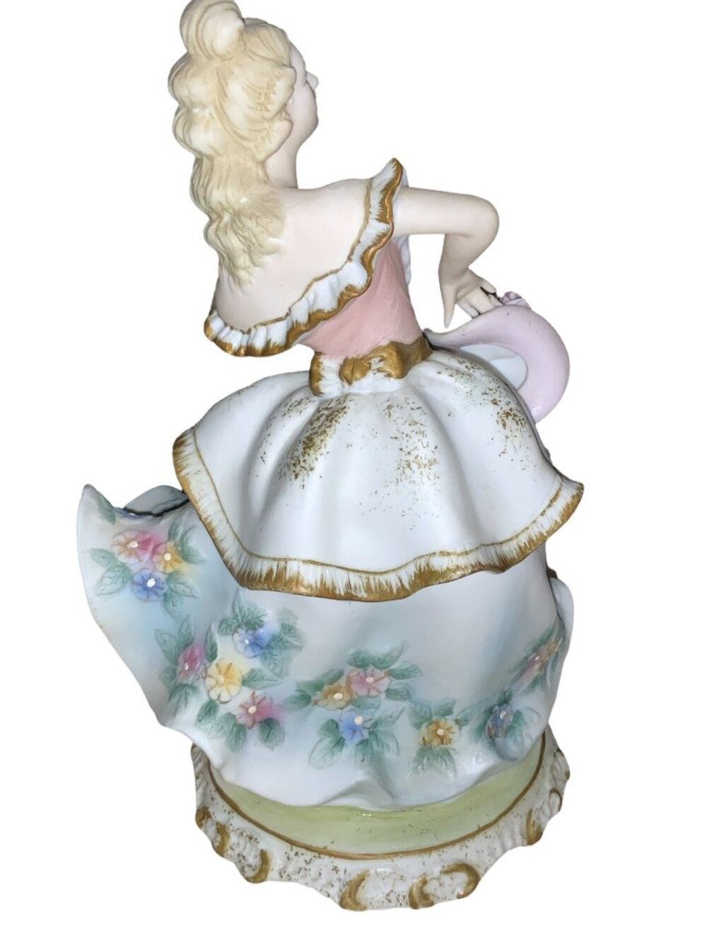 Lefton Porcelain Dancing Victorian Lady Figurine KW2077B Vintage - Picture 5 of 8